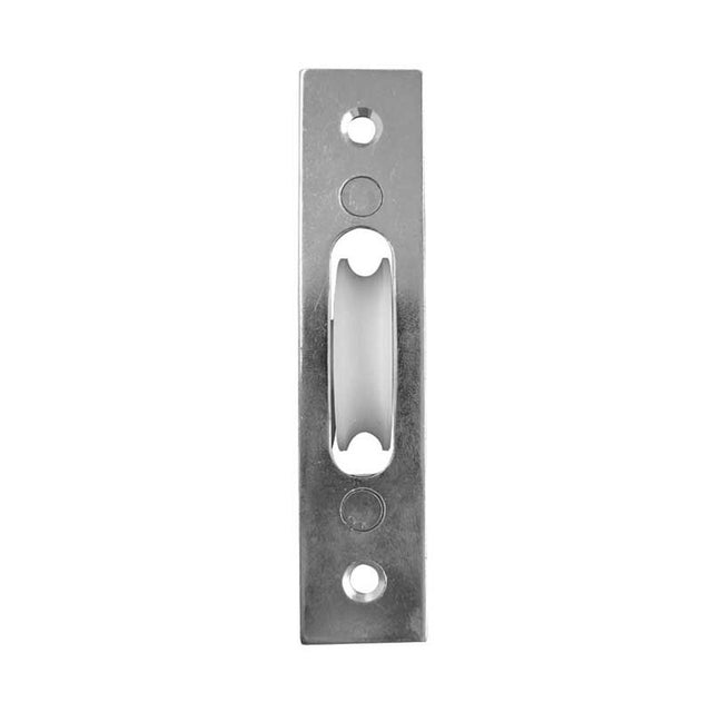 This is an image of a Frelan - Zinc Plated Face & Nylon Roller Sash Pulley  that is availble to order from Trade Door Handles in Kendal.