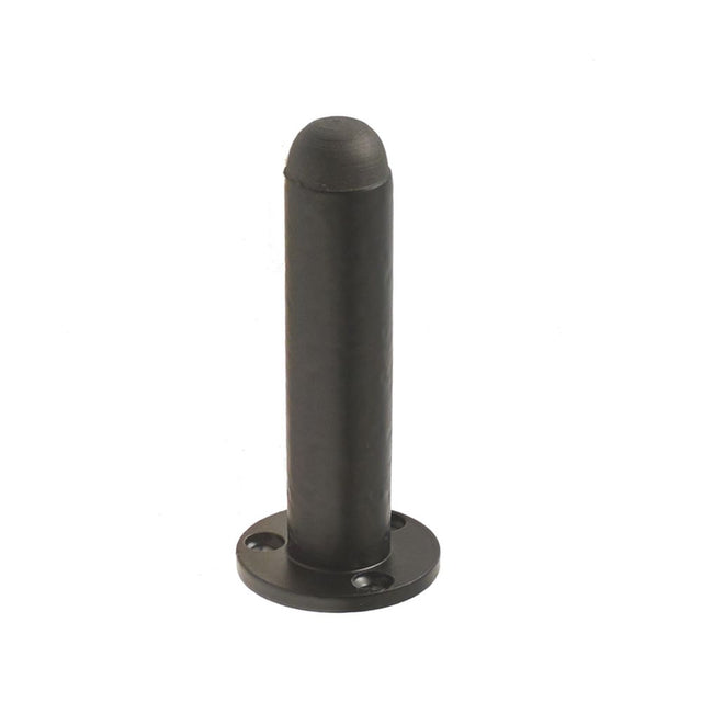 This is an image of a Frelan - Wall Mounted Door Stop - Antique Black  that is availble to order from Trade Door Handles in Kendal.