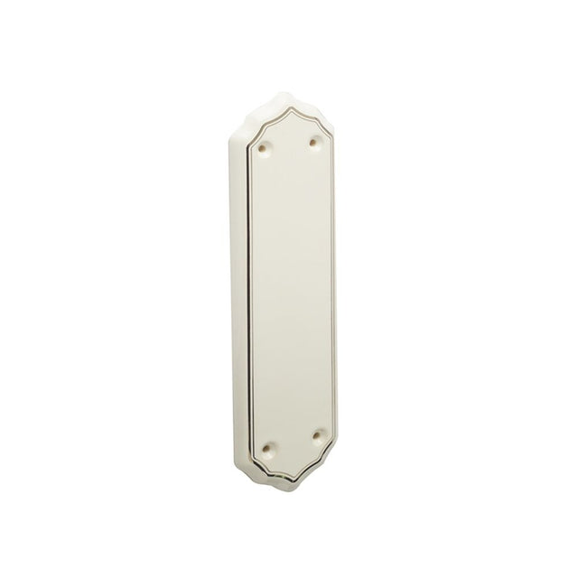 This is an image of a Frelan - White Goldline Finger Plate   that is availble to order from Trade Door Handles in Kendal.