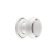 This is an image of a Frelan - White Lined Porcelain Unsprung Mortice Knobs - White/Silver Line  that is availble to order from Trade Door Handles in Kendal.