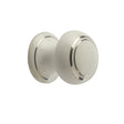 This is an image of a Frelan - Porcelain 38mm Dia. Cabinet Knob - White/Silver Line  that is availble to order from Trade Door Handles in Kendal.