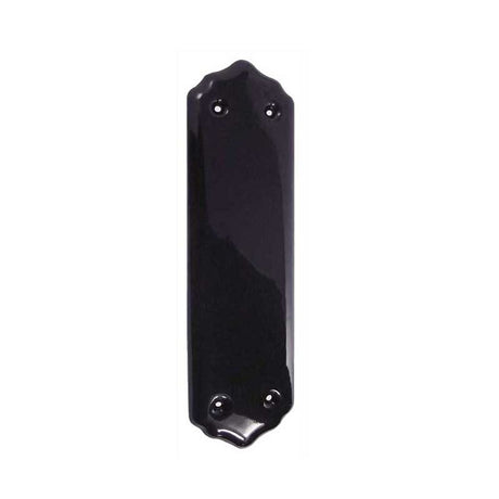 This is an image of a Frelan - Black Finger Plate   that is availble to order from Trade Door Handles in Kendal.