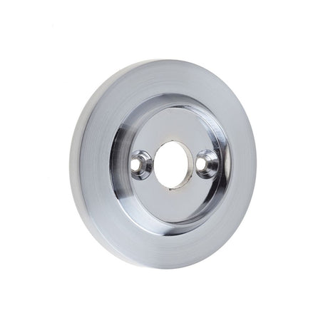 This is an image of a Frelan - Replacement Roses for Porcelain Door Knobs Satin Chrome  that is availble to order from Trade Door Handles in Kendal.