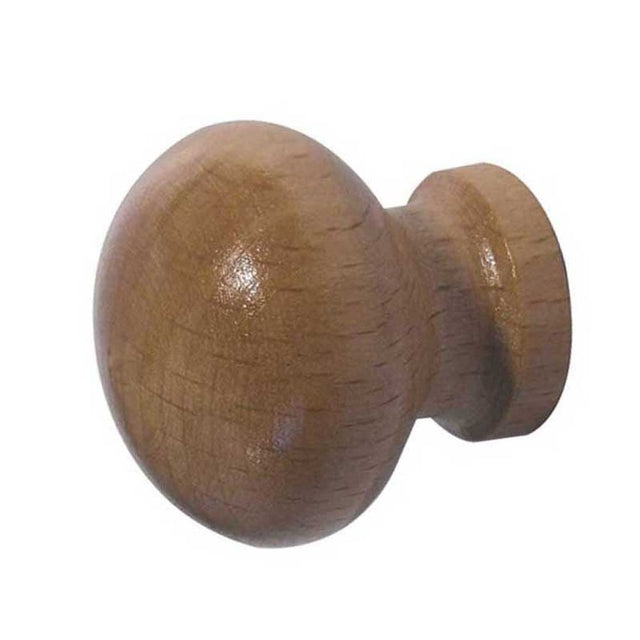 This is an image of a Frelan - Wooden Cabinet Knob 38mm Dia. - Varnished  that is availble to order from Trade Door Handles in Kendal.