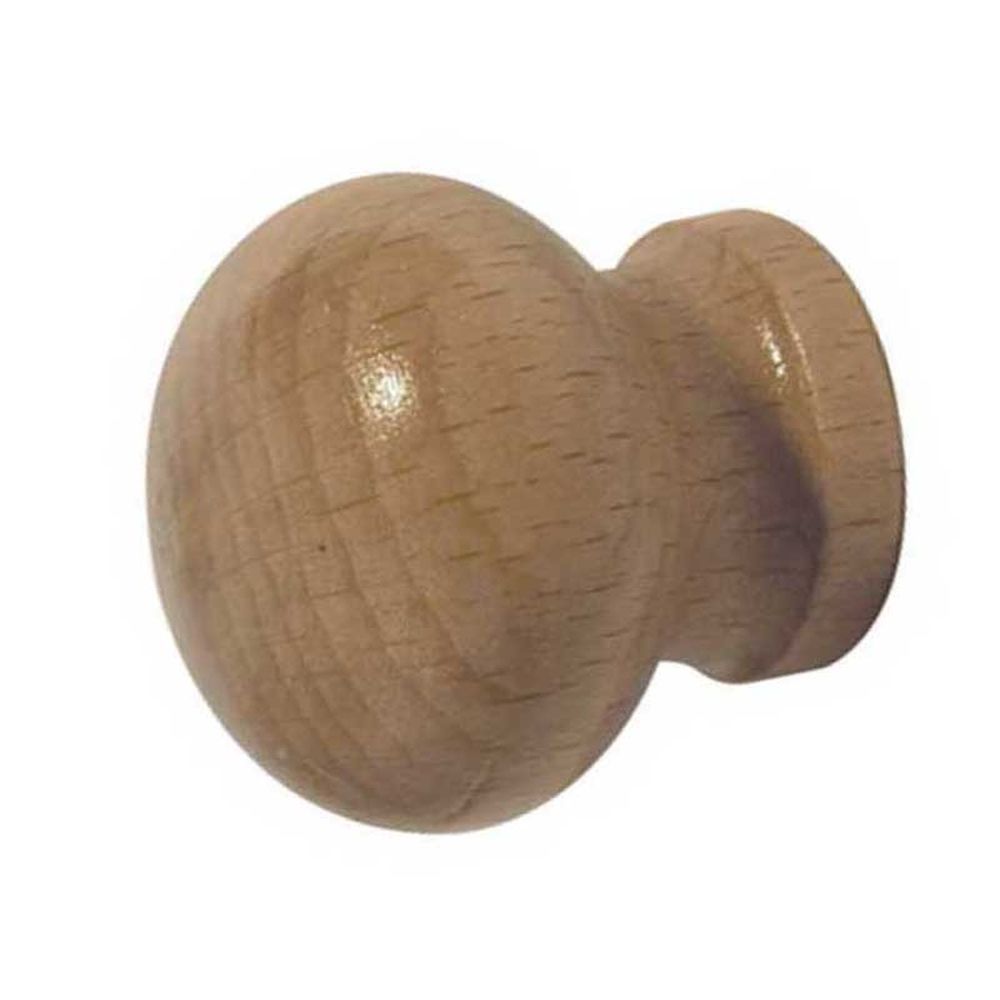 This is an image of a Frelan - Wooden Cabinet Knob 50mm Dia. - Varnished  that is availble to order from Trade Door Handles in Kendal.