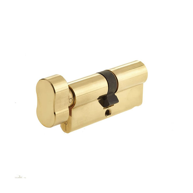 This is an image of a Frelan - 100mm PB Euro cyl & turn   that is availble to order from Trade Door Handles in Kendal.