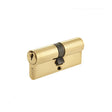 This is an image of a Frelan - 100mm PB Euro double cylinder   that is availble to order from Trade Door Handles in Kendal.