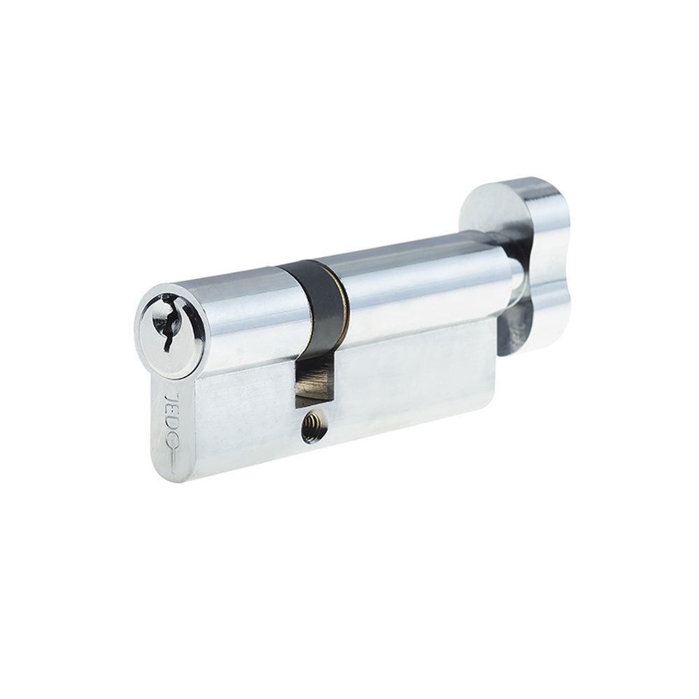 This is an image of a Frelan - 30x50mm PC Euro offset cyl & turn  that is availble to order from Trade Door Handles in Kendal.