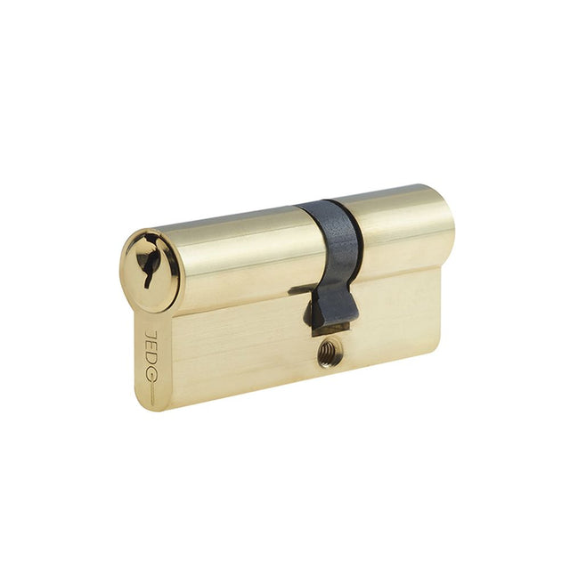 This is an image of a Frelan - 35x45mm PB Euro offset cyl   that is availble to order from Trade Door Handles in Kendal.