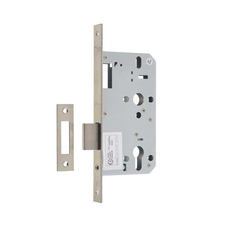 This is an image of a Frelan - 72mm sss Din euro deadlock 60mm backset  that is availble to order from Trade Door Handles in Kendal.