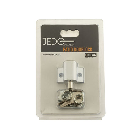 This is an image of a Frelan - PATIO DOOR LOCK WHITE   that is availble to order from Trade Door Handles in Kendal.