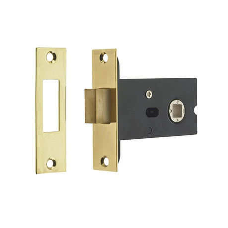 This is an image of a Frelan - 76mm PB Bathroom deadbolt (5mm spindle) that is availble to order from Trade Door Handles in Kendal.