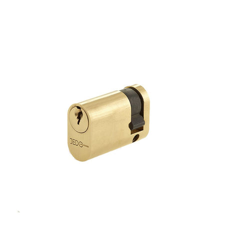 This is an image of a Frelan - 40mm PB Oval single cylinder   that is availble to order from Trade Door Handles in Kendal.