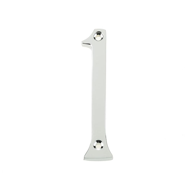 This is an image of a Frelan - 75mm PC Screwfix numeral 1  that is availble to order from Trade Door Handles in Kendal.