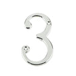 This is an image of a Frelan - 75mm PC Screwfix numeral 3  that is availble to order from Trade Door Handles in Kendal.