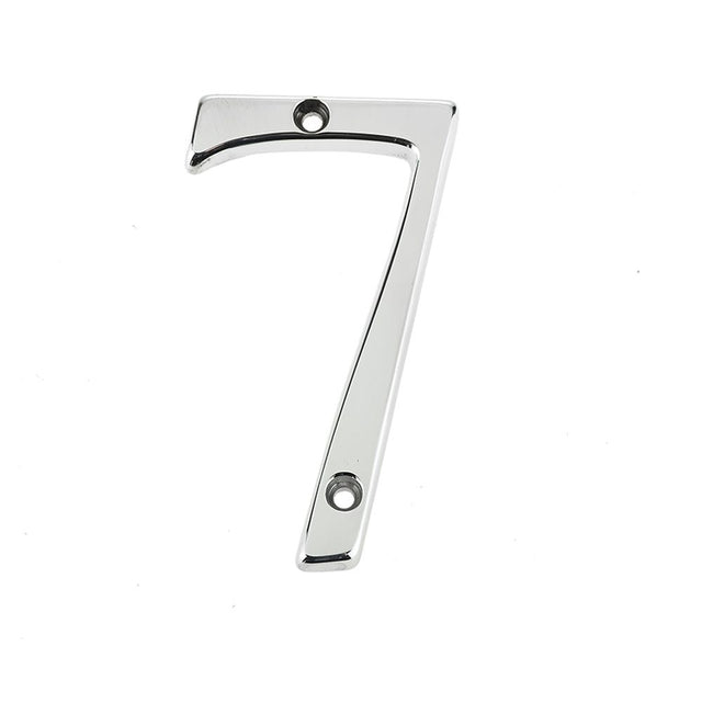 This is an image of a Frelan - 75mm PC Screwfix numeral 7  that is availble to order from Trade Door Handles in Kendal.