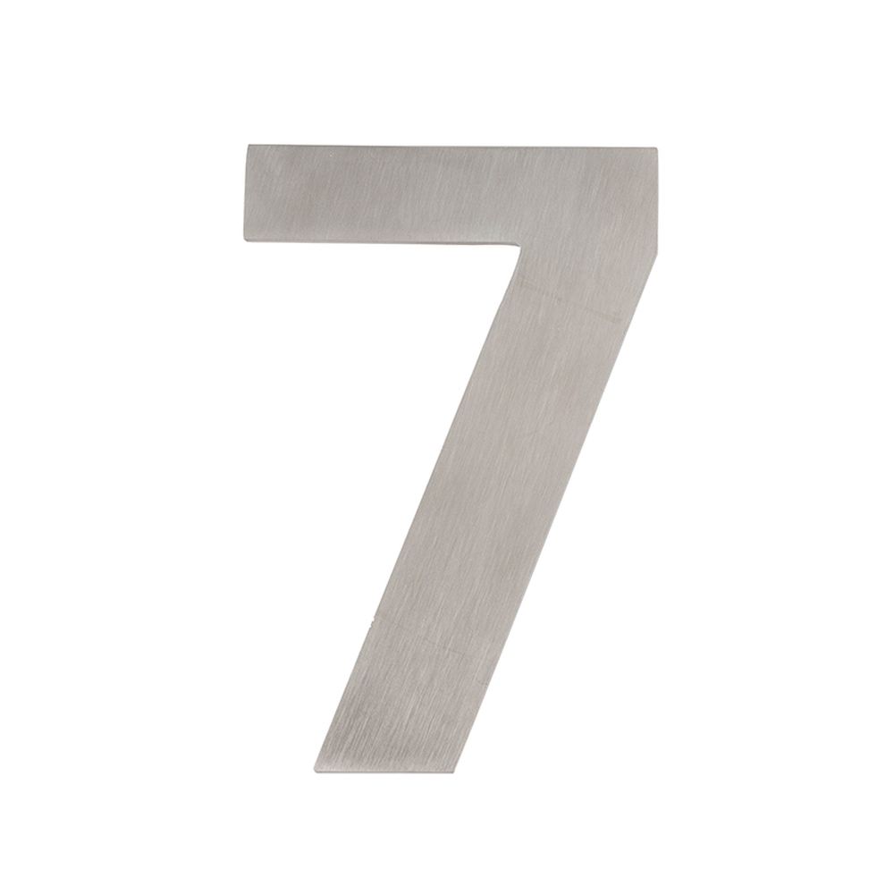 This is an image of a Frelan - 150mm No.7 Numeral - Grade 304 Satin Stainless Steel  that is availble to order from Trade Door Handles in Kendal.