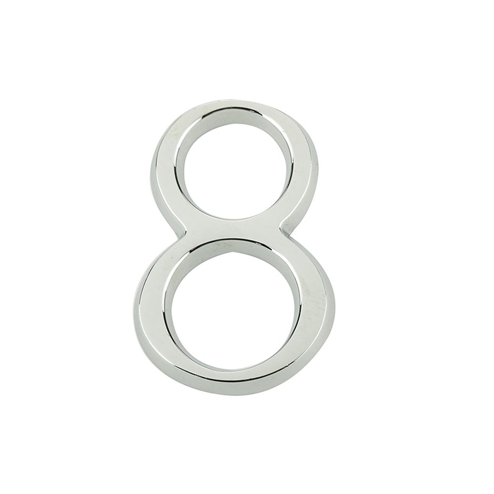 This is an image of a Frelan - 60MM CHROME NUMERAL   that is availble to order from Trade Door Handles in Kendal.