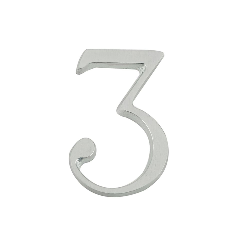 This is an image of a Frelan - 60MM SCP PIN FIX NUMERAL 3   that is availble to order from Trade Door Handles in Kendal.