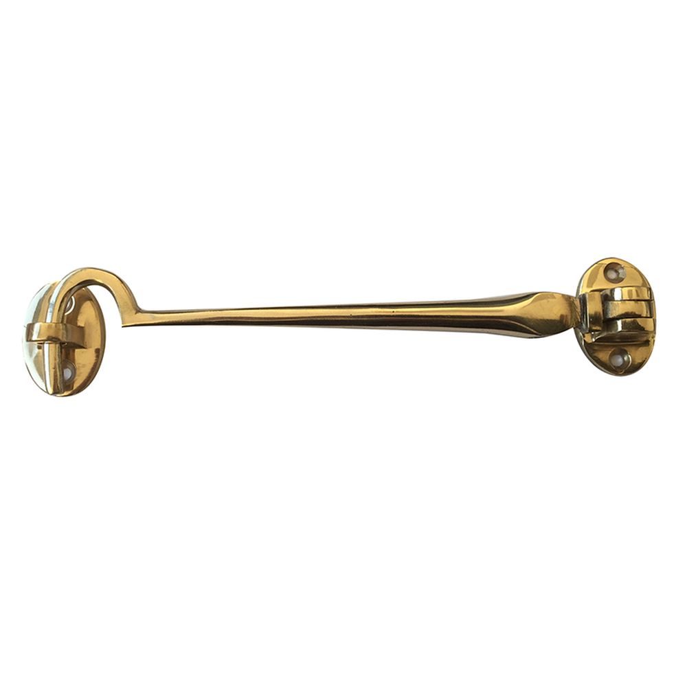 This is an image of a Frelan - 102mm Cabin Hooks - Polished Brass  that is availble to order from Trade Door Handles in Kendal.