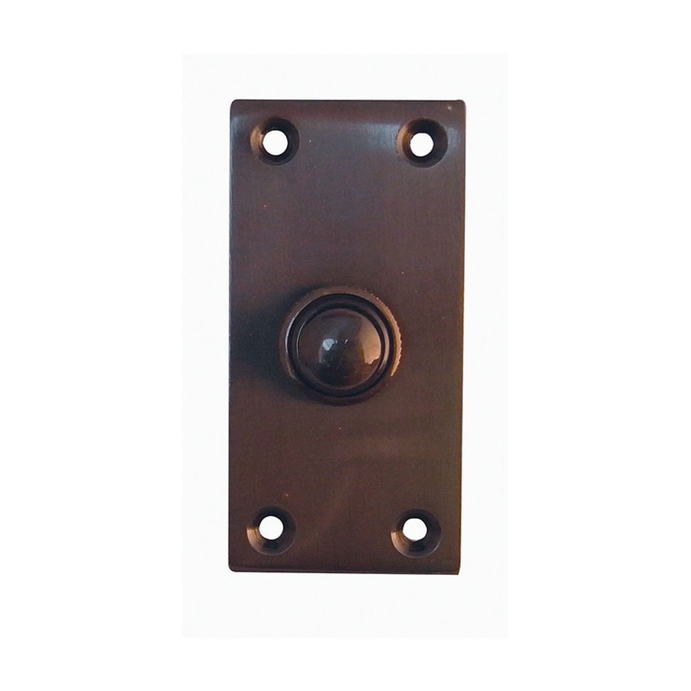 This is an image of a Frelan - Bell Push - Dark Bronze  that is availble to order from Trade Door Handles in Kendal.