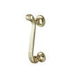 This is an image of a Frelan - Scroll Door Knocker - Polished Brass  that is availble to order from Trade Door Handles in Kendal.