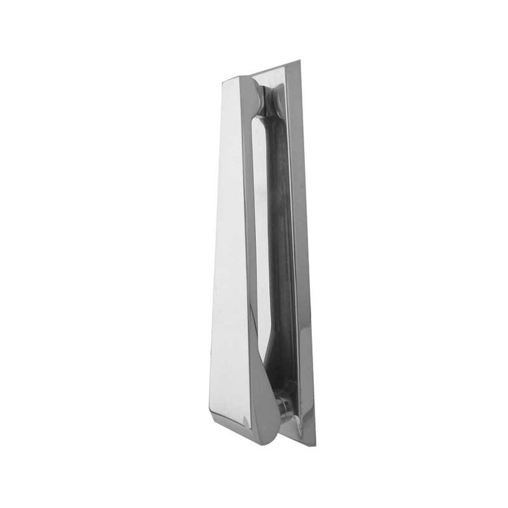 This is an image of a Frelan - Contemporary Door Knocker - Polished Chrome  that is availble to order from Trade Door Handles in Kendal.
