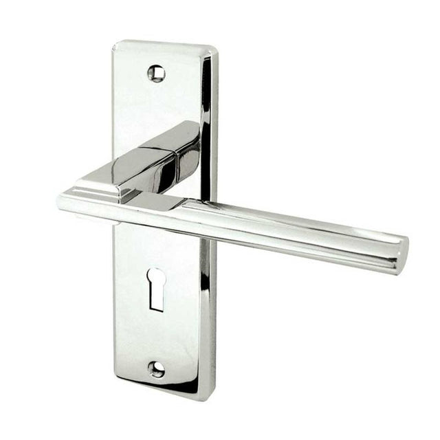 This is an image of a Frelan - DELTA LEVER LOCK PC  that is availble to order from Trade Door Handles in Kendal.