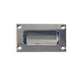 This is an image of a Frelan - 75x40mm Flush Pull - Polished Chrome  that is availble to order from Trade Door Handles in Kendal.