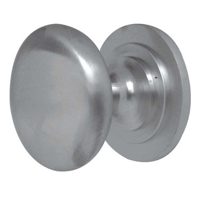 This is an image of a Frelan - 25mm Dia. Cabinet Knob - Satin Nickel  that is availble to order from Trade Door Handles in Kendal.