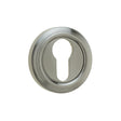 This is an image of a Frelan - Parisian Euro Profile Escutcheon - Satin Nickel  that is availble to order from Trade Door Handles in Kendal.