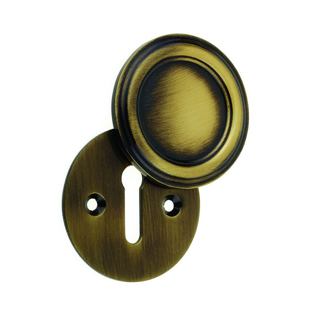 This is an image of a Frelan - AB Covered escutcheon   that is availble to order from Trade Door Handles in Kendal.