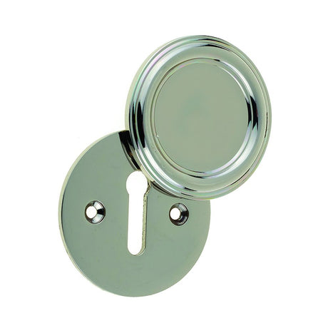 This is an image of a Frelan - PN Covered escutcheon   that is availble to order from Trade Door Handles in Kendal.