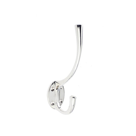 This is an image of a Frelan - 142mm PN Hat & Coat hook  that is availble to order from Trade Door Handles in Kendal.