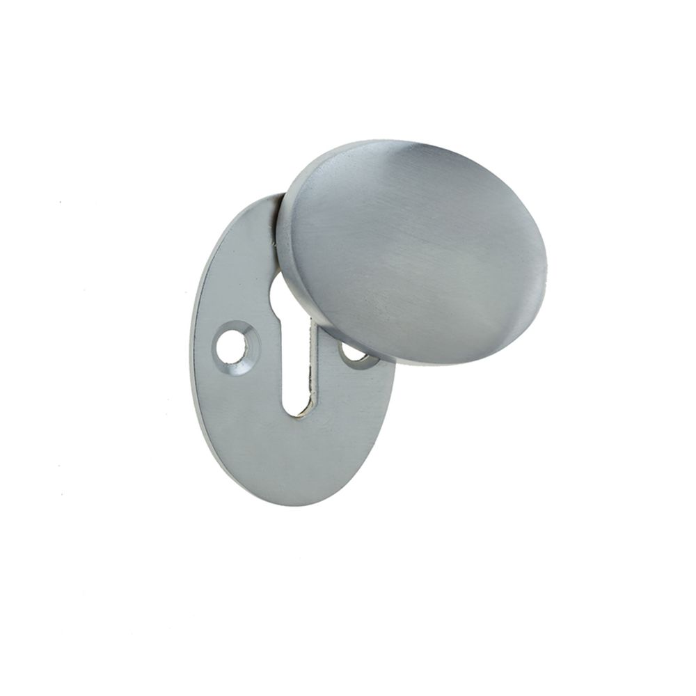 This is an image of a Frelan - 45mm Dia.SC Oval escutcheon   that is availble to order from Trade Door Handles in Kendal.