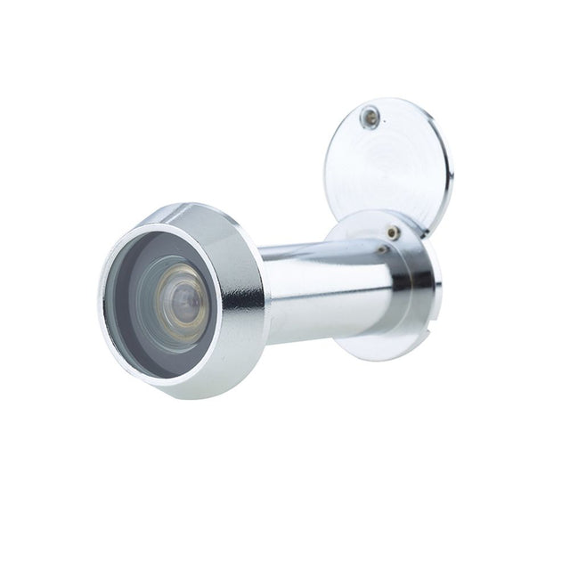 This is an image of a Frelan - 200 Degree Door Viewer 50-70mm - Polished Chrome  that is availble to order from Trade Door Handles in Kendal.