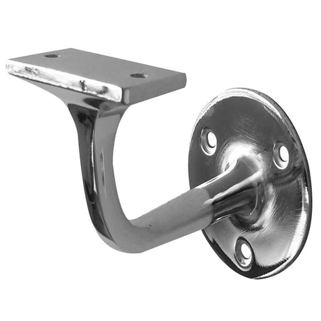 This is an image of a Frelan - 63mm Handrail Bracket (Zinc) - Polished Chrome  that is availble to order from Trade Door Handles in Kendal.