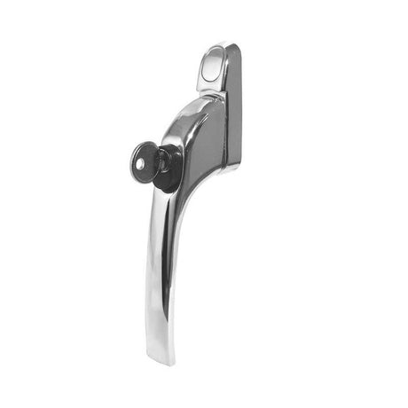 This is an image of a Frelan - Locking Espagnolette Window Fastener - Polished Chrome  that is availble to order from Trade Door Handles in Kendal.
