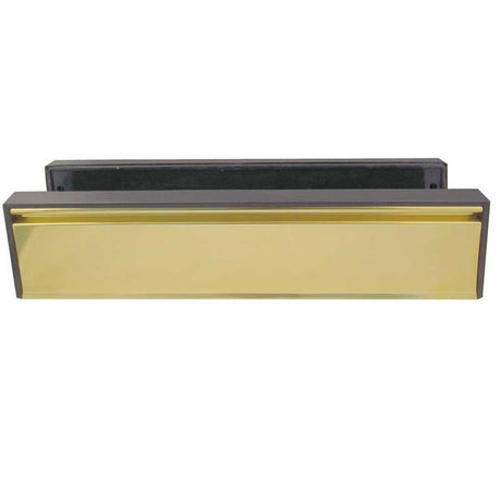 This is an image of a Frelan - 295x71mm GOLD LETTERPLATE  that is availble to order from Trade Door Handles in Kendal.