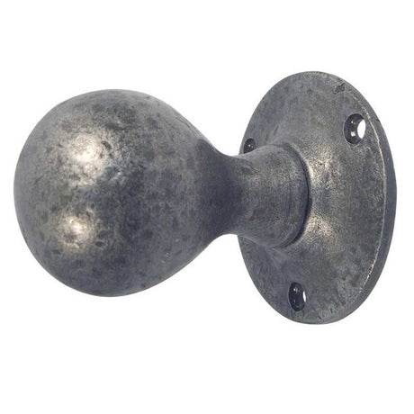 This is an image of a Frelan - Ball Shaped Mortice Knobs - Pewter  that is availble to order from Trade Door Handles in Kendal.