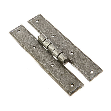 This is an image of a Frelan - Vally Forge 66 x 155mm H-Hinges - Pewter  that is availble to order from Trade Door Handles in Kendal.