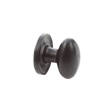 This is an image of a Frelan - Valley Forge Oval Cabinet Knob - Black  that is availble to order from Trade Door Handles in Kendal.