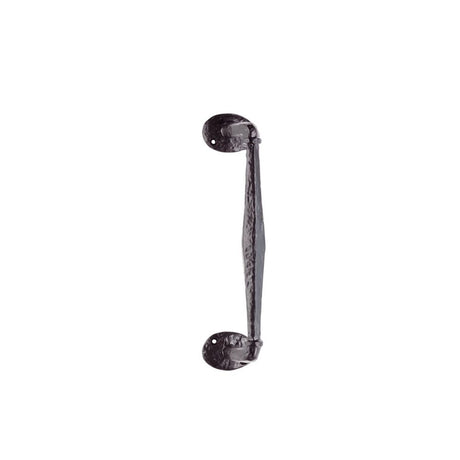 This is an image of a Ludlow - Offset Pull Handle on Rose - Black Antique that is availble to order from Trade Door Handles in Kendal.