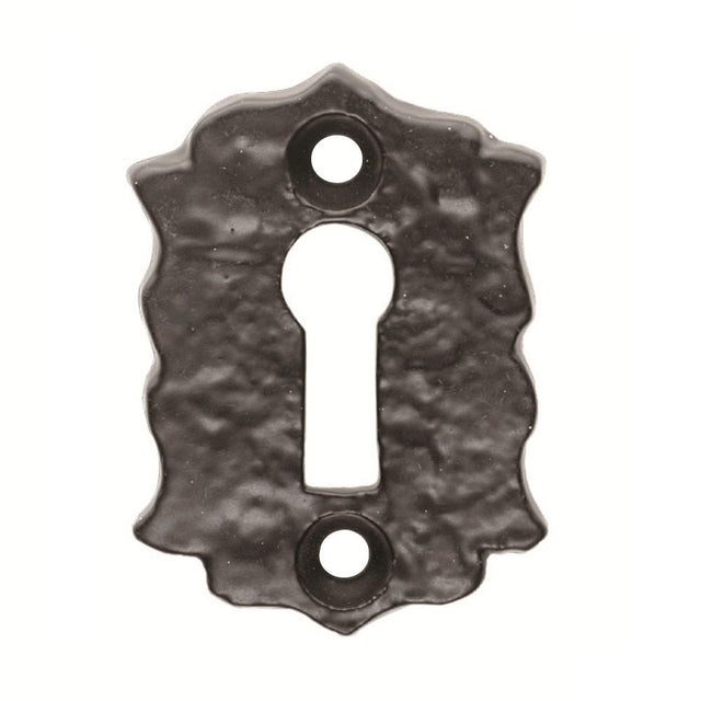 This is an image of a Ludlow - Floral Escutcheon - Black Antique that is availble to order from Trade Door Handles in Kendal.