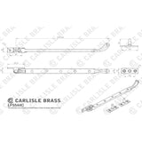Ludlow Foundries Window Furniture Antique Black / 12"/300mm Ludlow - Bulb End Casement Stay 305mm - Black Antique
