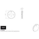 Ludlow Foundries Door Furniture Antique Black / Mortice Key Profile Escutcheons Ludlow - Covered Escutcheon - Black Antique