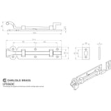 Ludlow Foundries Accessories Antique Black / Window & Door Bolts Ludlow - Cranked Door Bolt 214mm - Black Antique