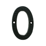Ludlow Foundries Door Furniture Antique Black / Numerals / 0 Ludlow - Numeral 0 (Face Fix) - Black Antique