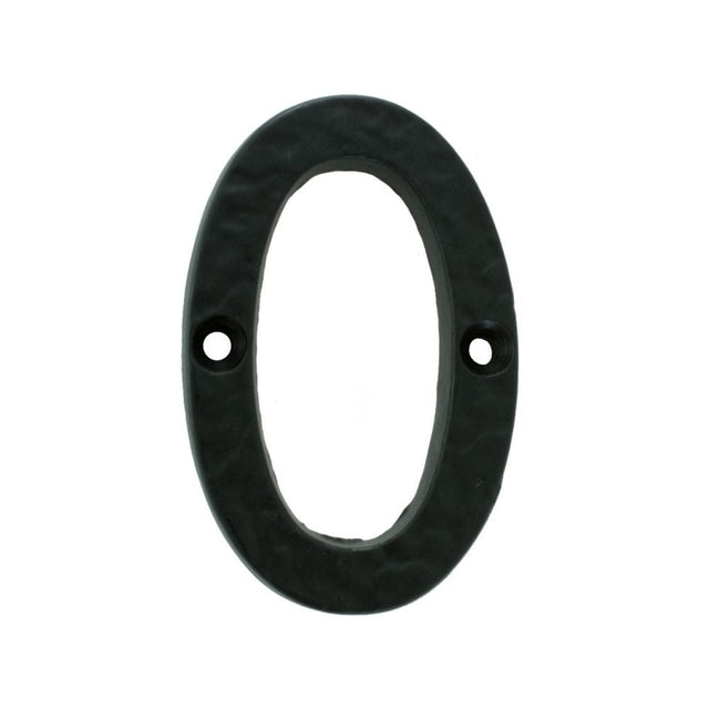 Ludlow Foundries Door Furniture Antique Black / Numerals / 0 Ludlow - Numeral 0 (Face Fix) - Black Antique