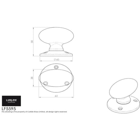 Ludlow Foundries Door Furniture Antique Black / Numerals / 5 Ludlow - Numeral 5 (Face Fix) - Black Antique